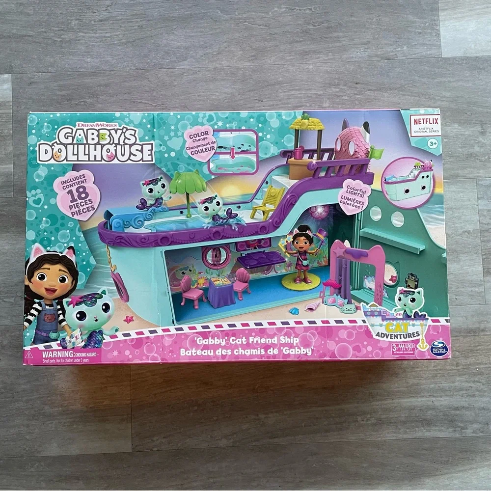 NWB Gabby’s Dollhouse, Gabby Cat Friend Ship Cruise Ship Toy Vehicle Playhouse - Picture 3 of 11